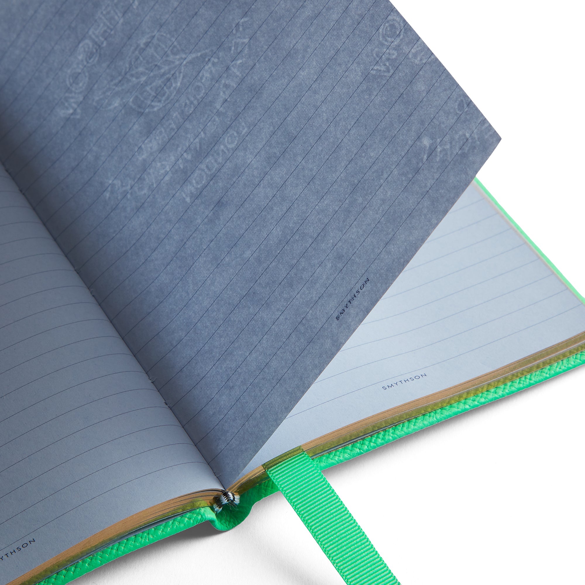 Smythson x Hunza G Chelsea Notebook - Lime