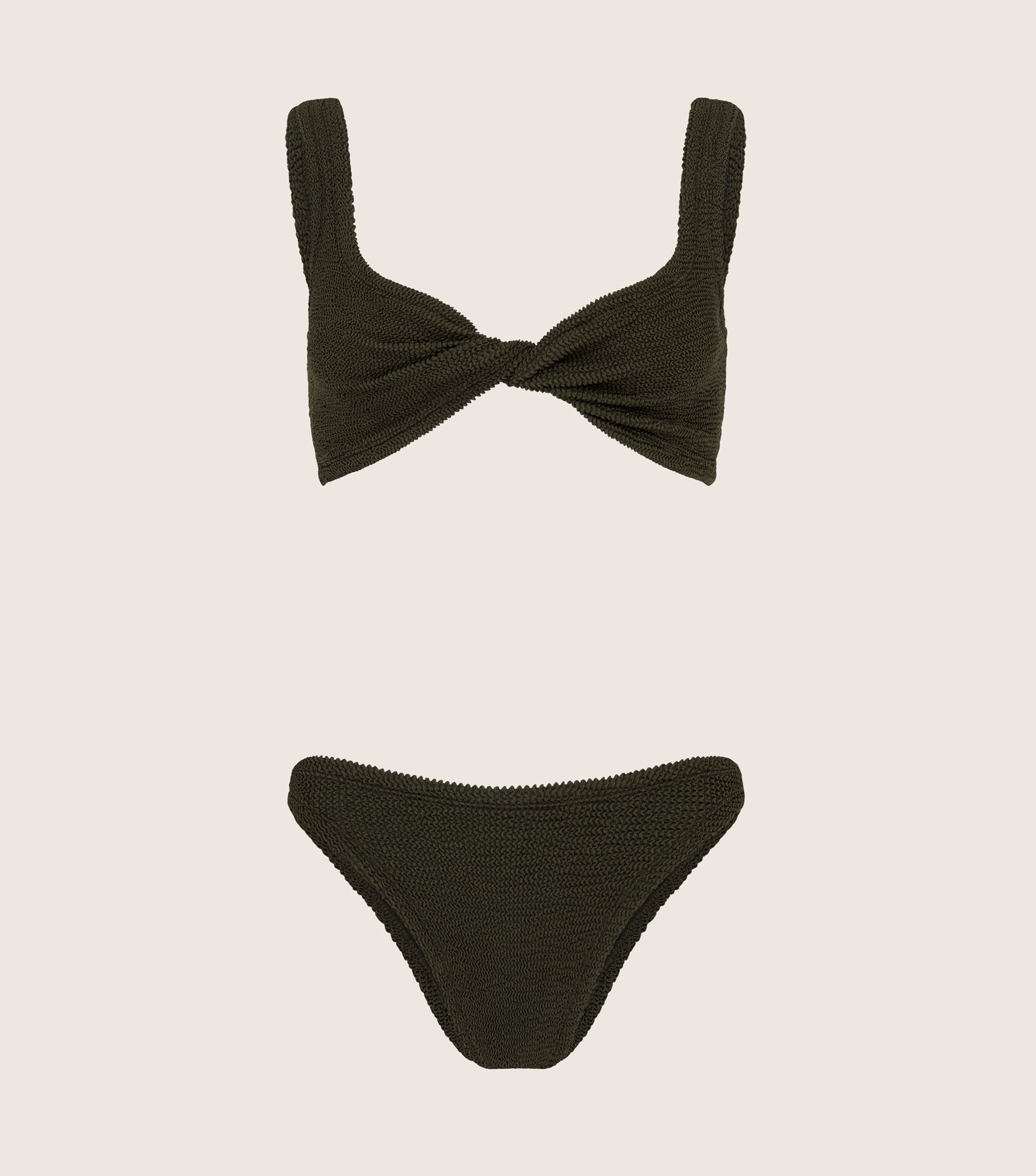 Coverage Juno Bikini - Metallic Khaki