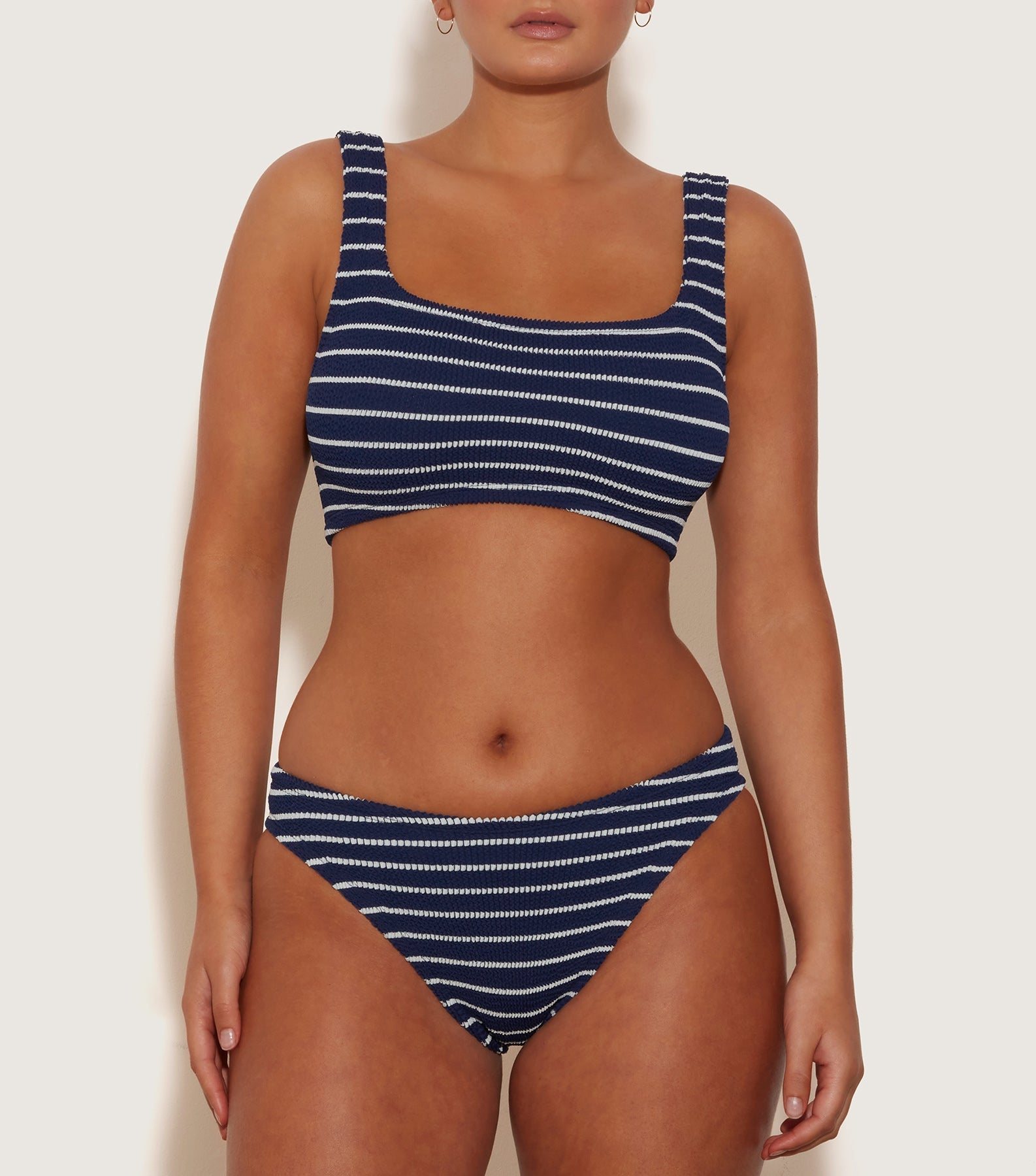 Coverage Xandra Bikini - Navy/White Stripe