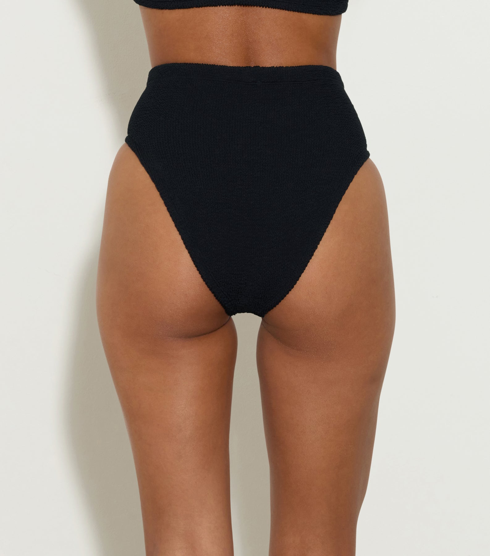 High Waist Bikini Bottom - Black