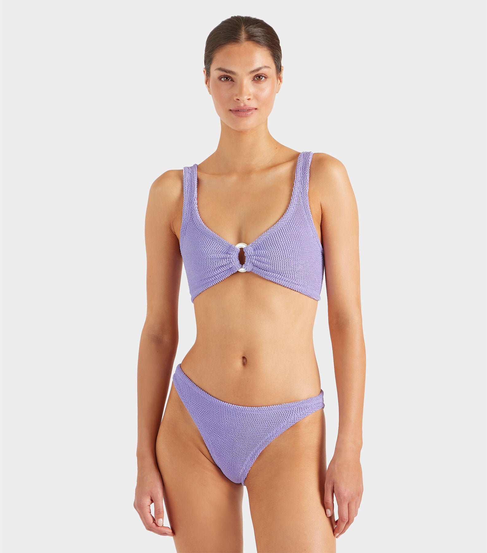 Julia Bikini With Pearly Hoop - Lilac