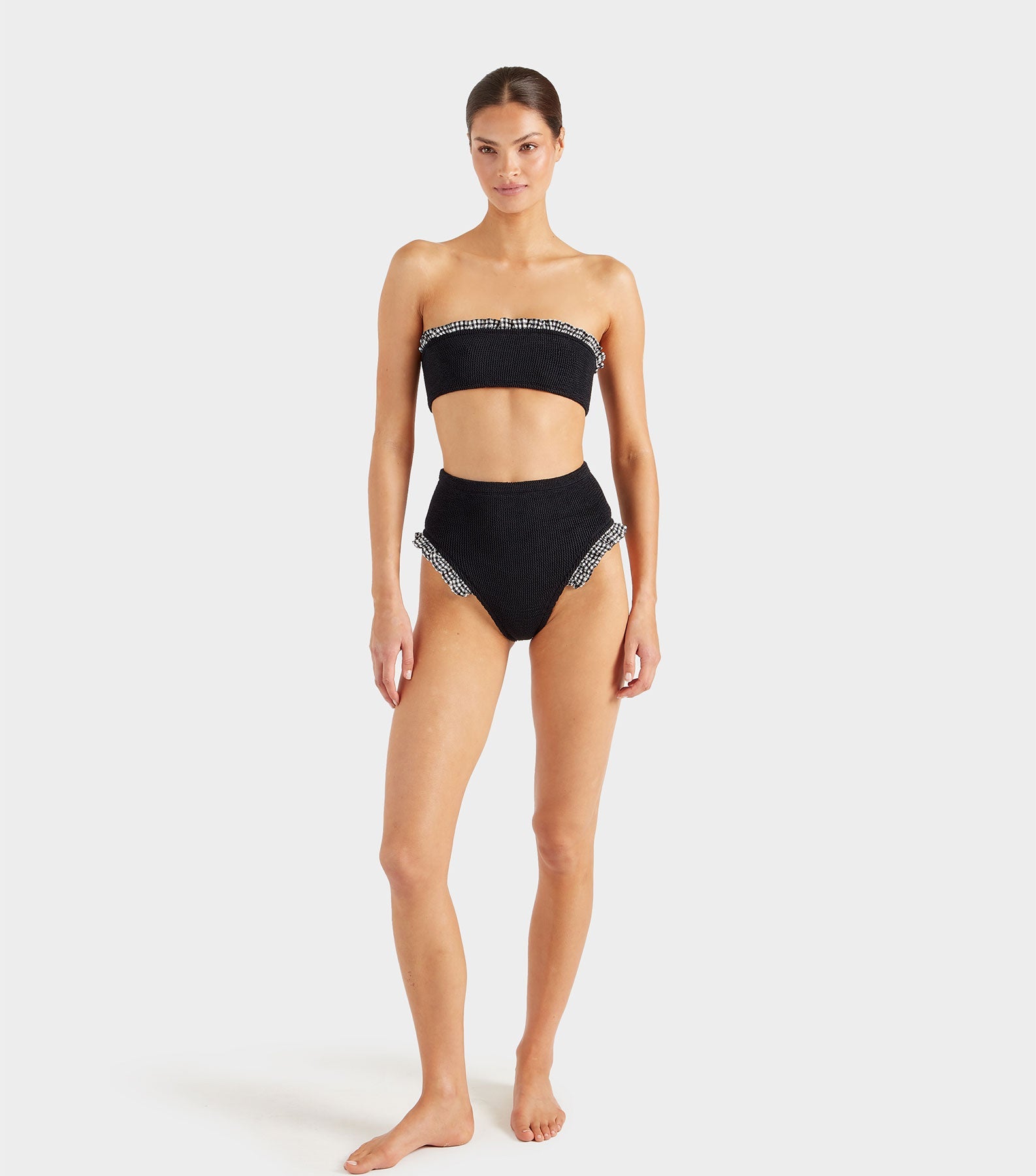 Peggy Bikini - Black Gingham