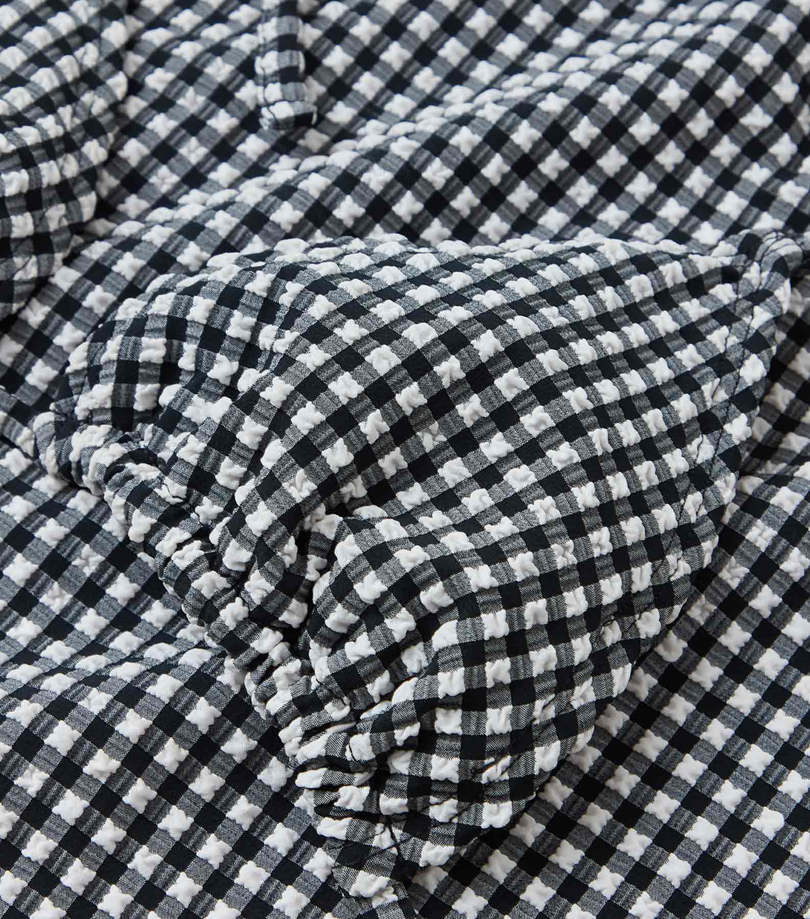 Gingham Seersucker Sabrina Bikini - Black Gingham