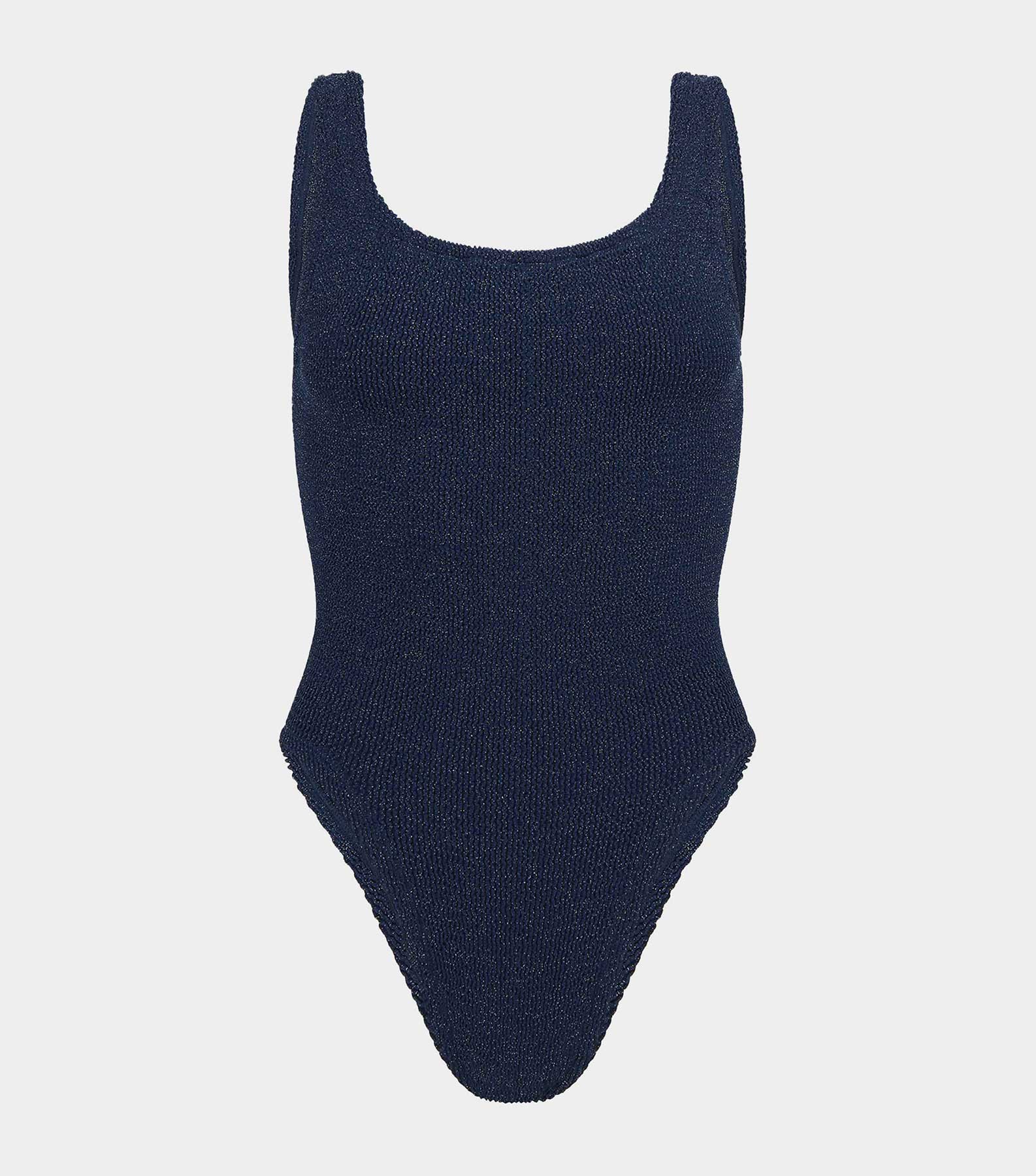 Square Neck Swim - Lurex - Navy/Silver