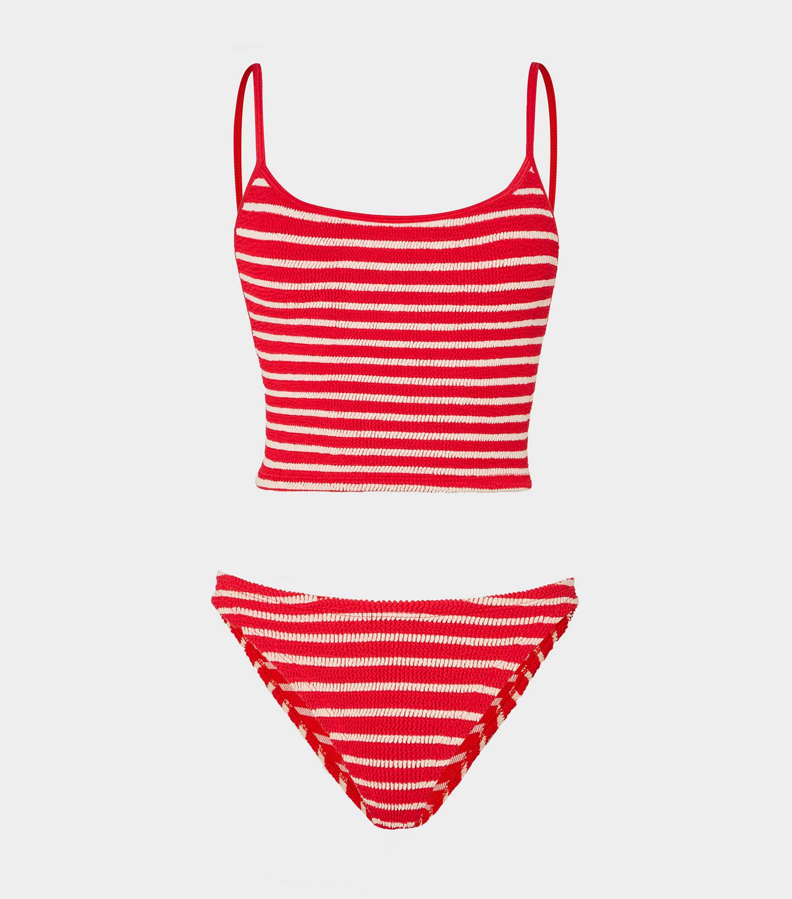 Strap Bikini - Red/White Stripe