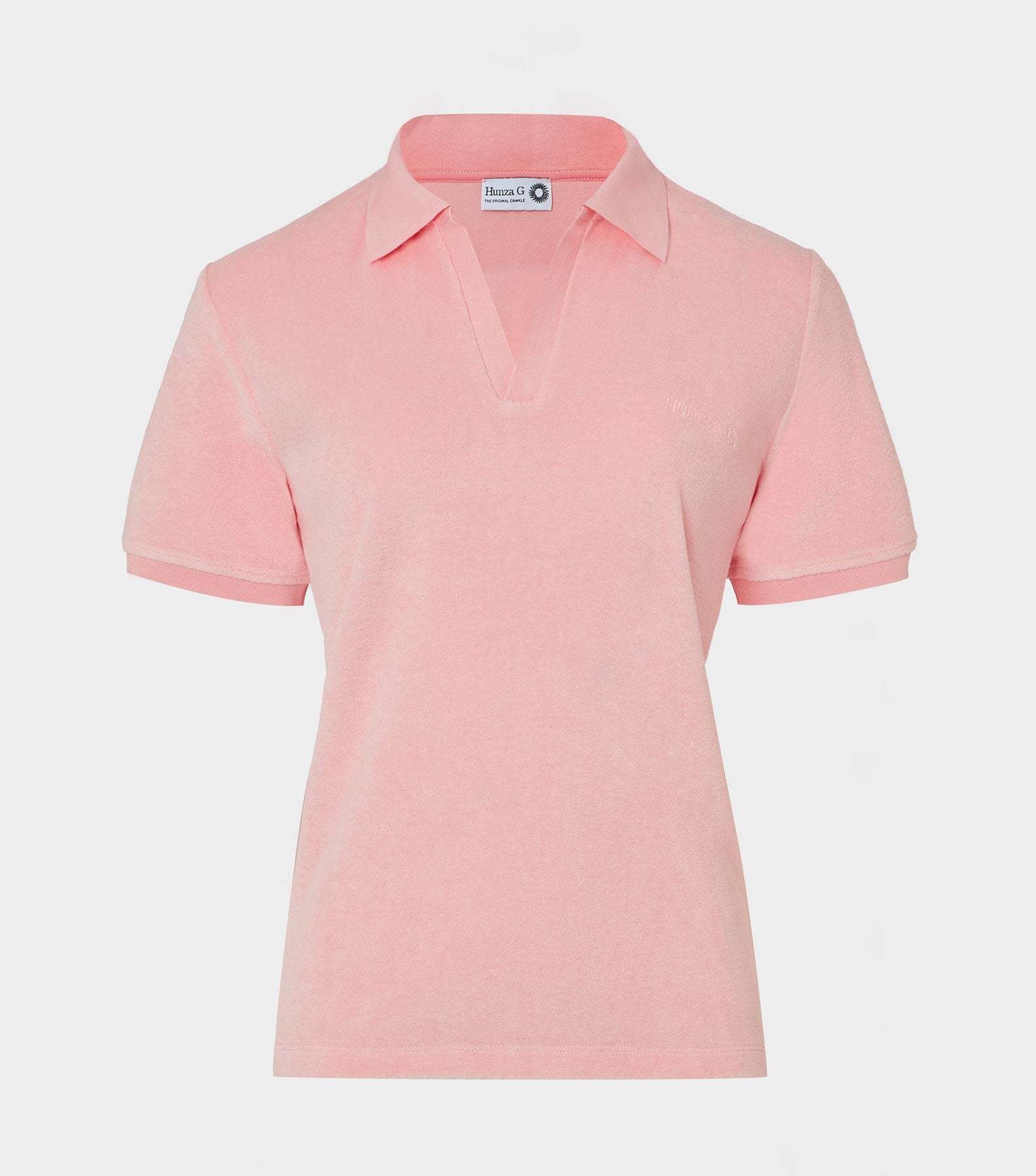 Terry Towelling Polo - Pink