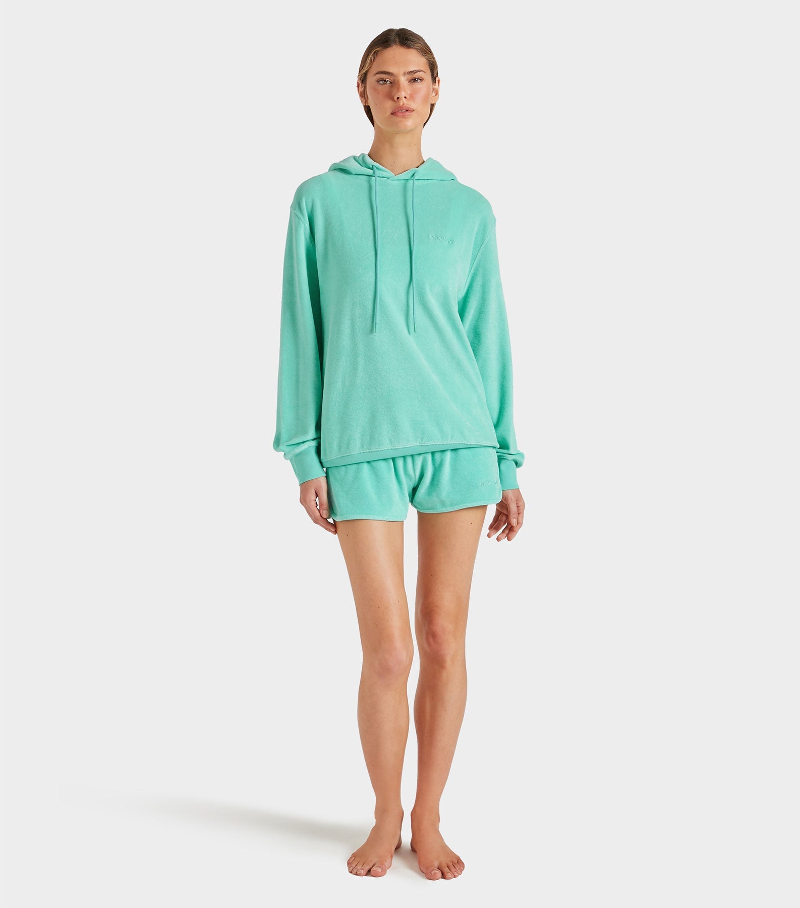 Terry Towelling Hoodie - Mint