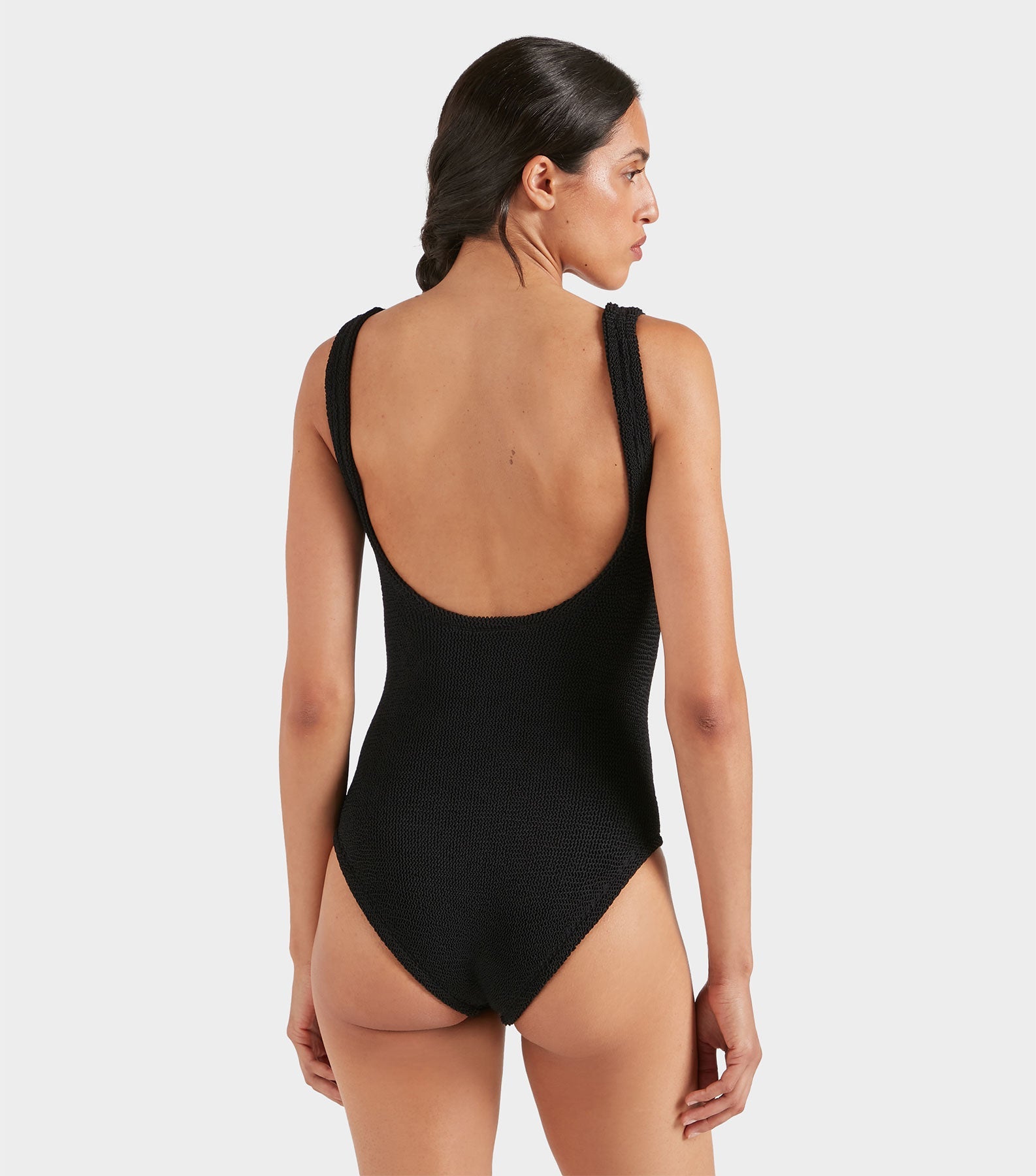 Coverage Celine Swim With Tonal Hoops - Black
