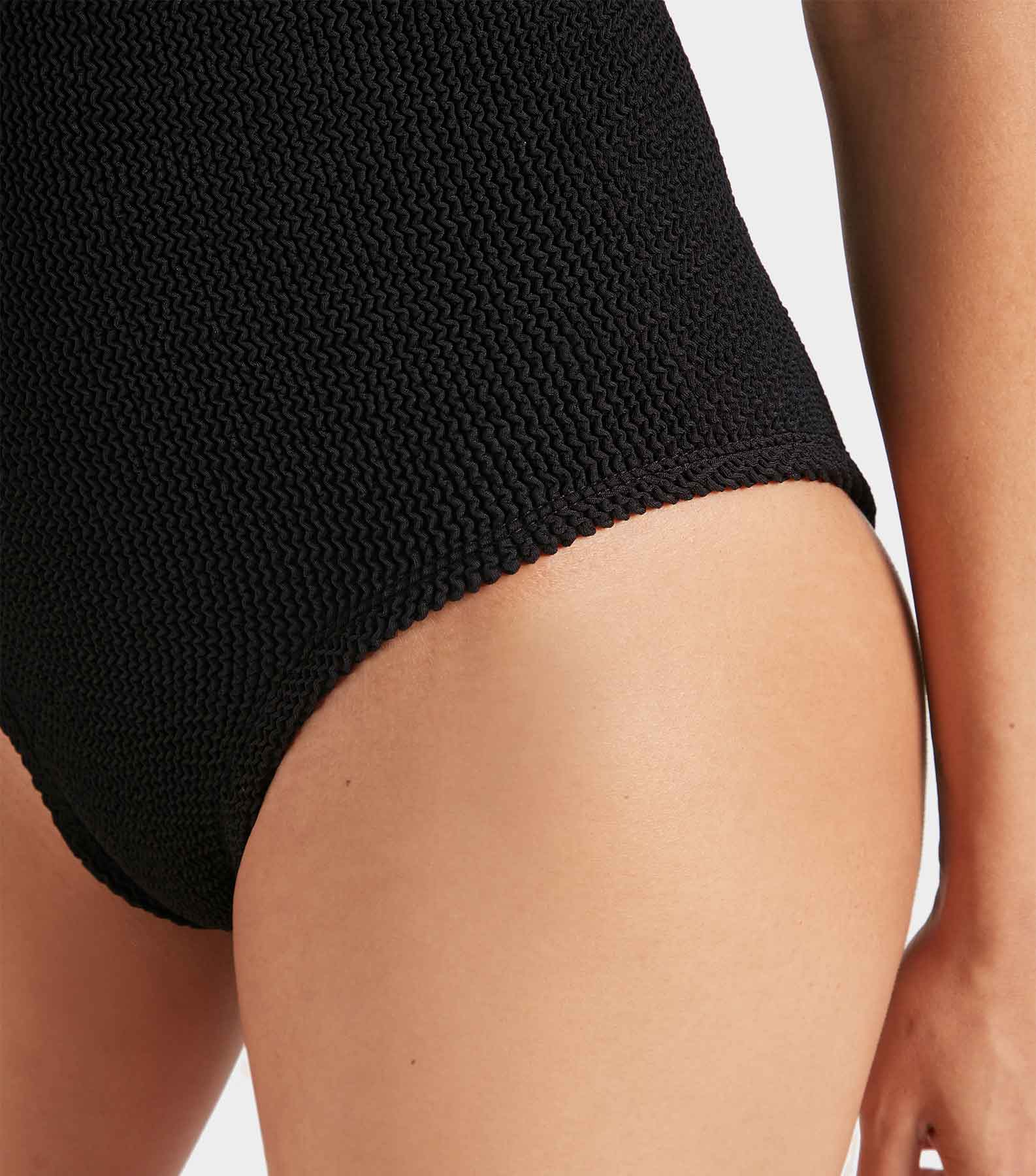Coverage Celine Swim With Tonal Hoops - Black