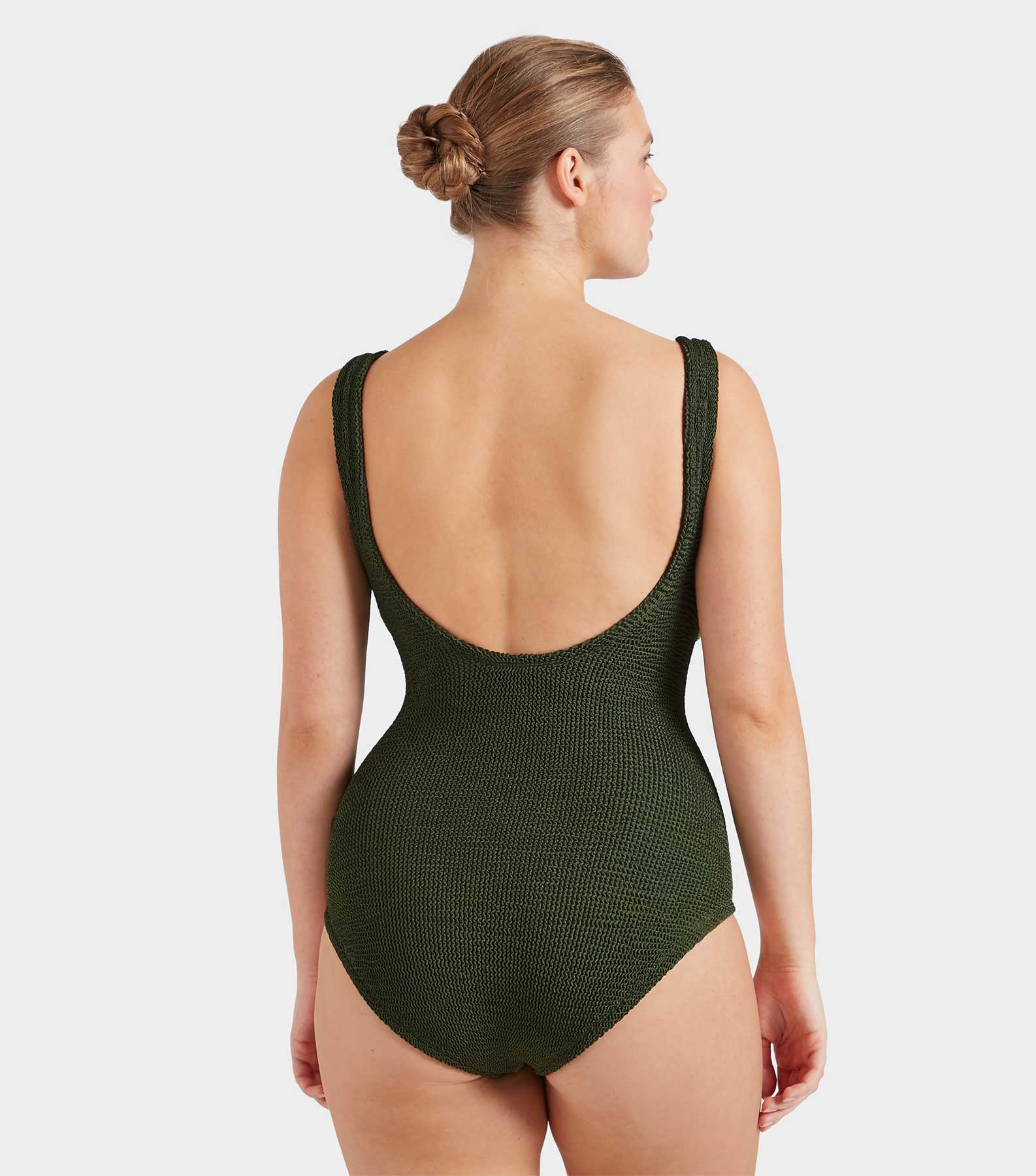 Coverage Celine Swim With Tonal Hoops - Metallic Khaki