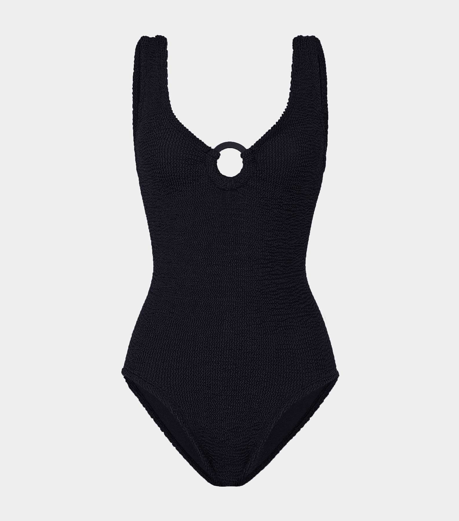 Coverage Celine Swim With Tonal Hoops - Black