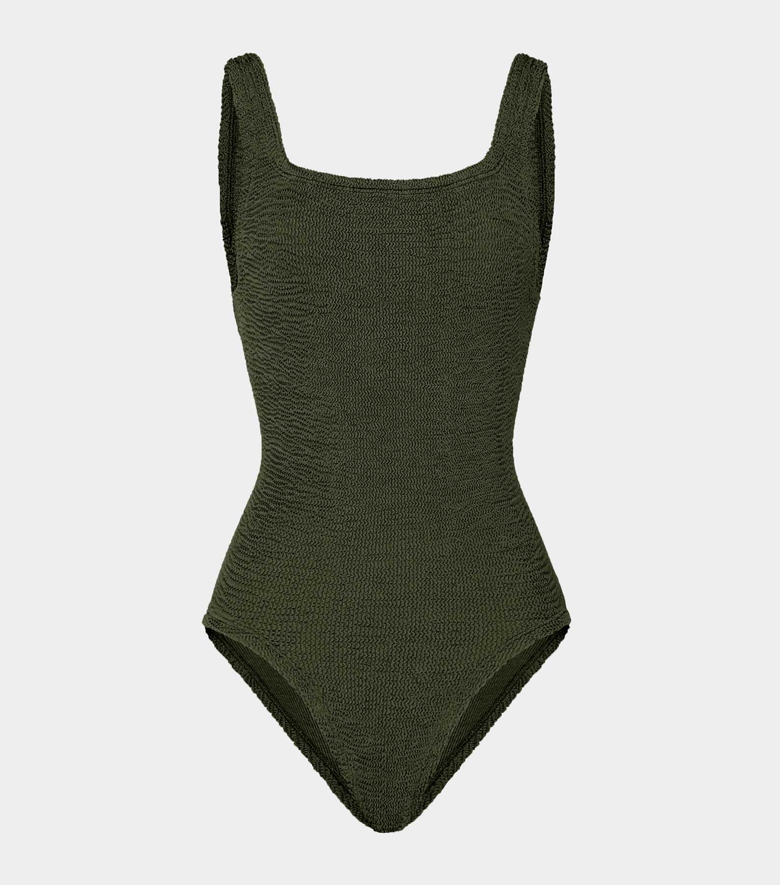 Coverage Square Neck Swim - Metallic Khaki
