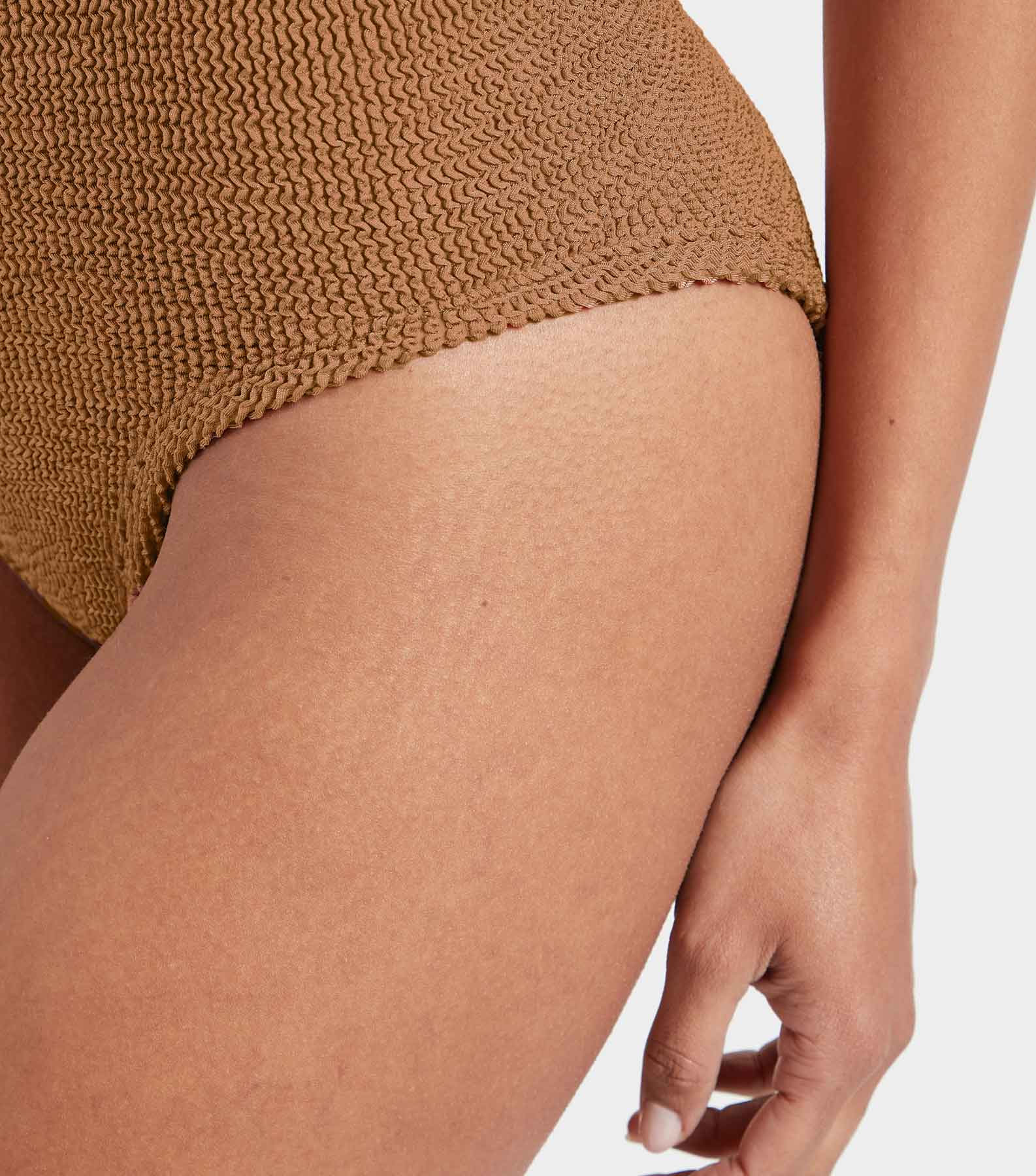 Coverage Square Neck Swim - Metallic Cocoa