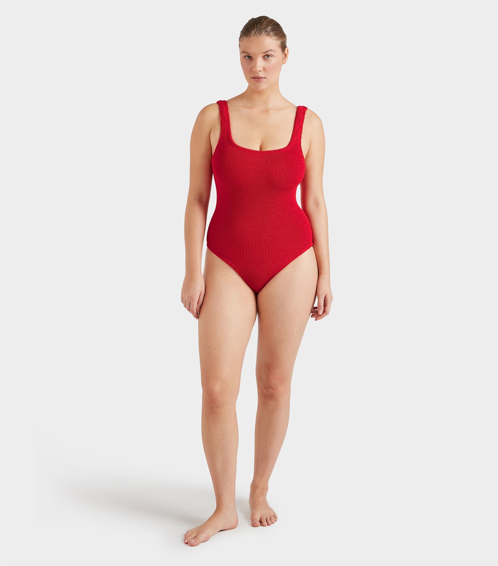 Coverage Square Neck Swim - Red