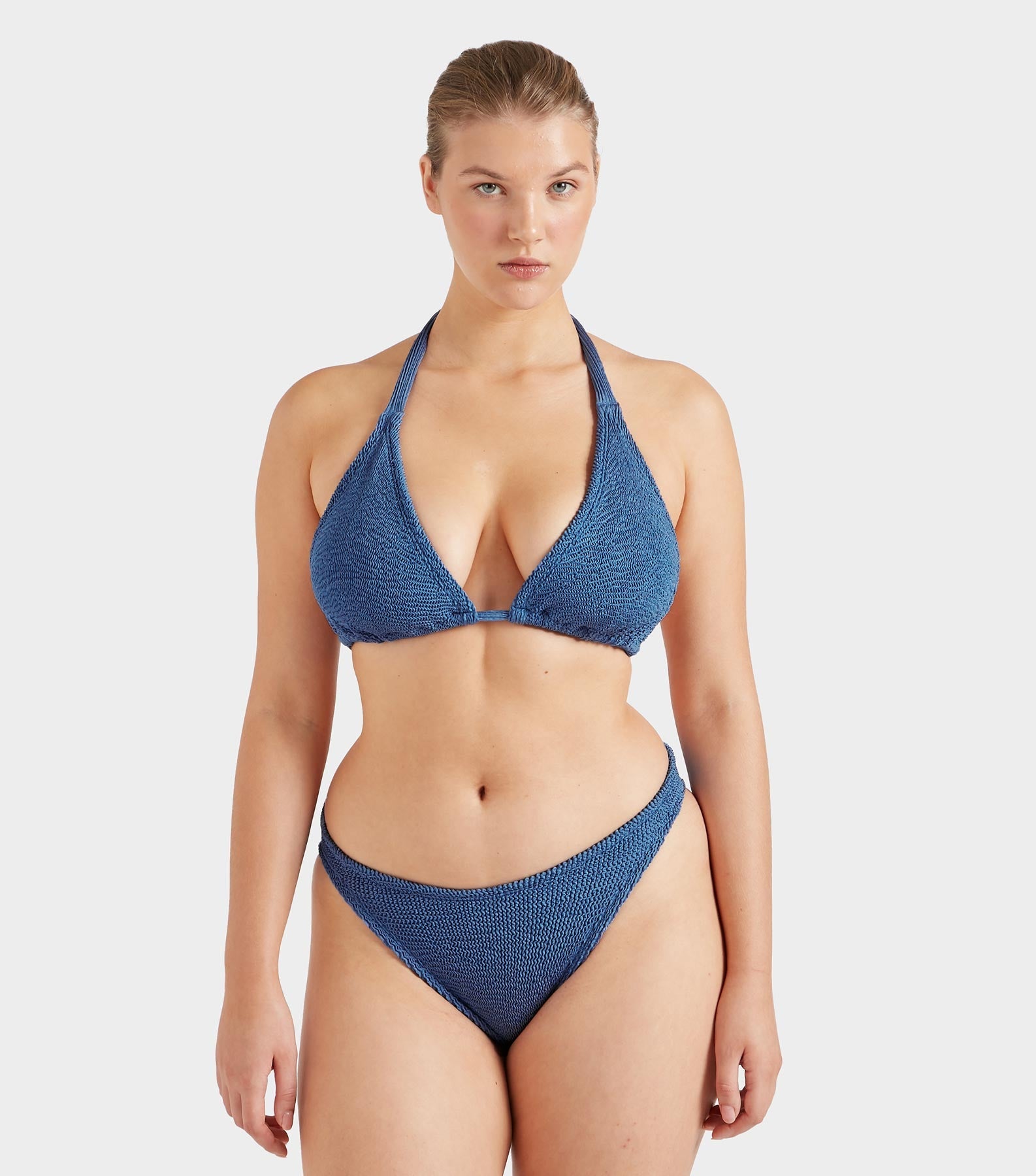 Coverage Tammy Bikini - Metallic Denim