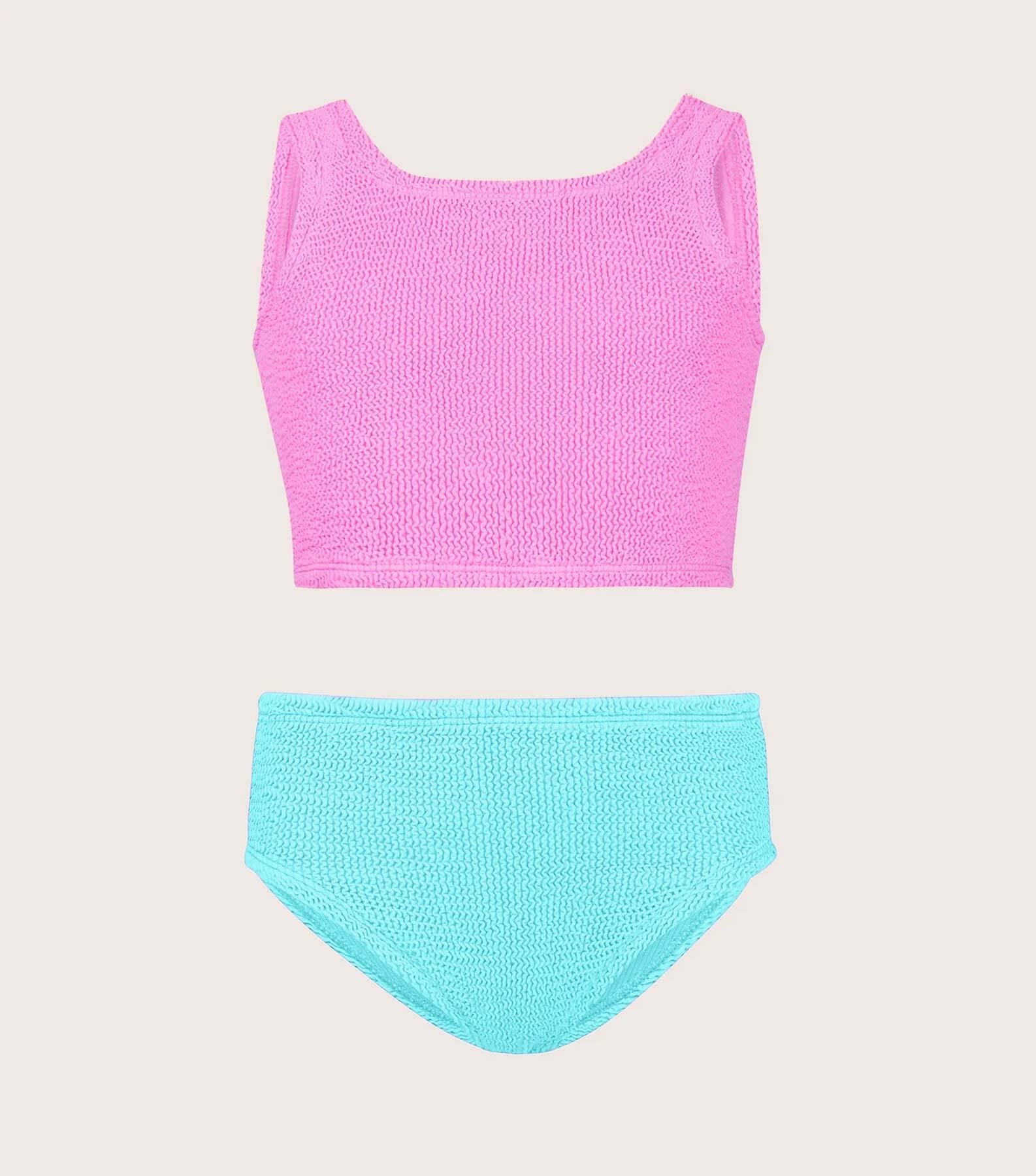 Kids Duo Lyra Bikini (Ages 3 to 6) - Bubblegum/Aqua