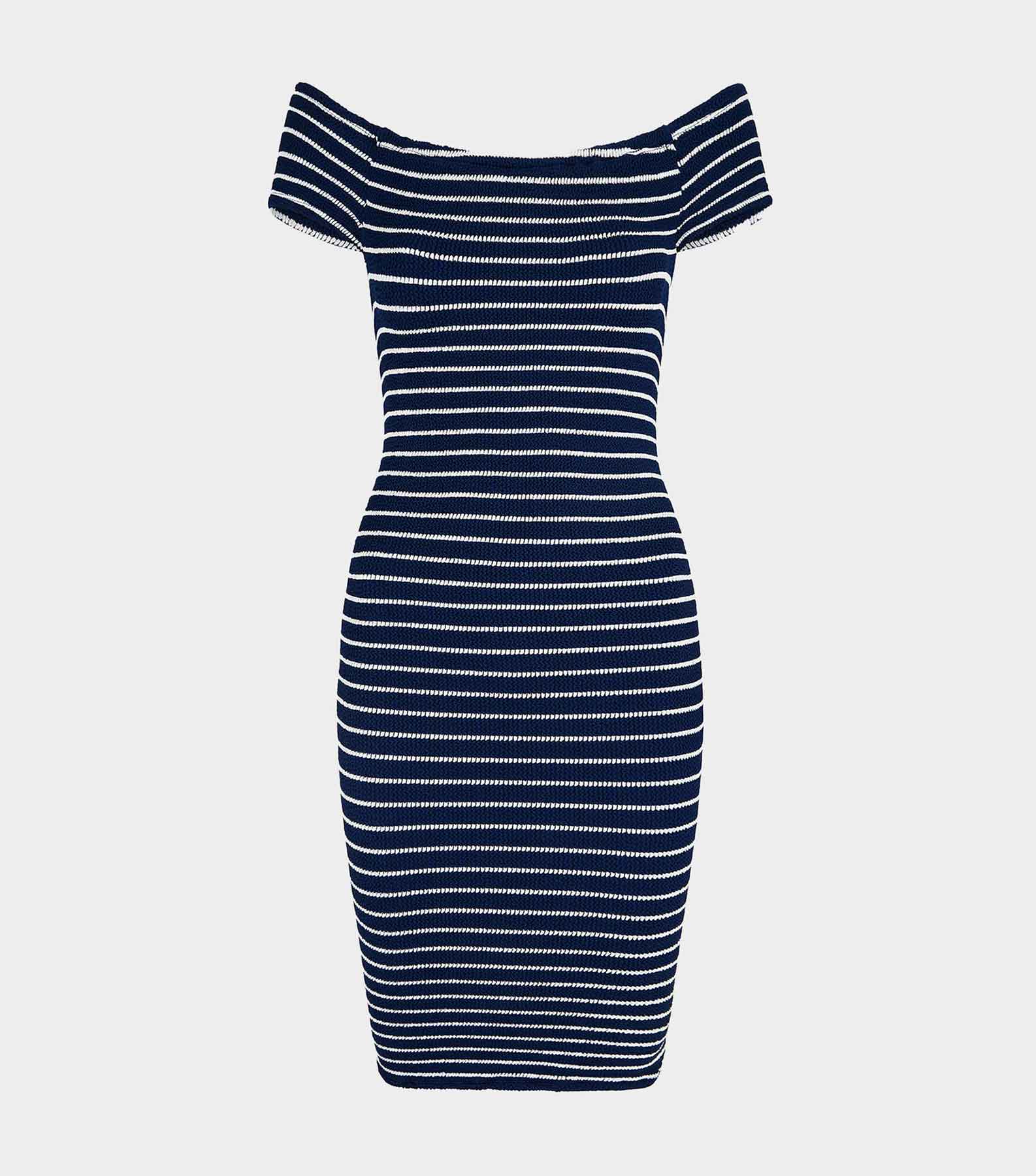 Grace Dress - Navy/White Stripe