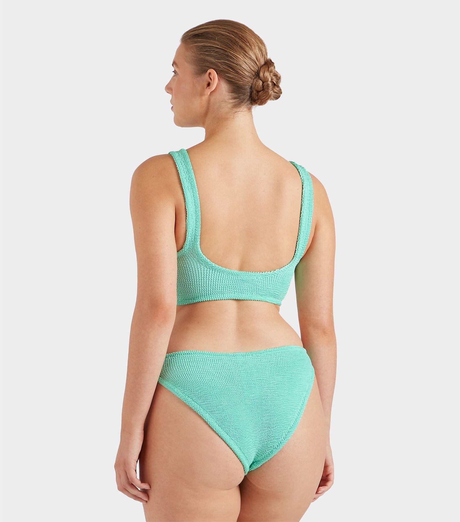 Julia Bikini With Pearly Hoop - Metallic Mint