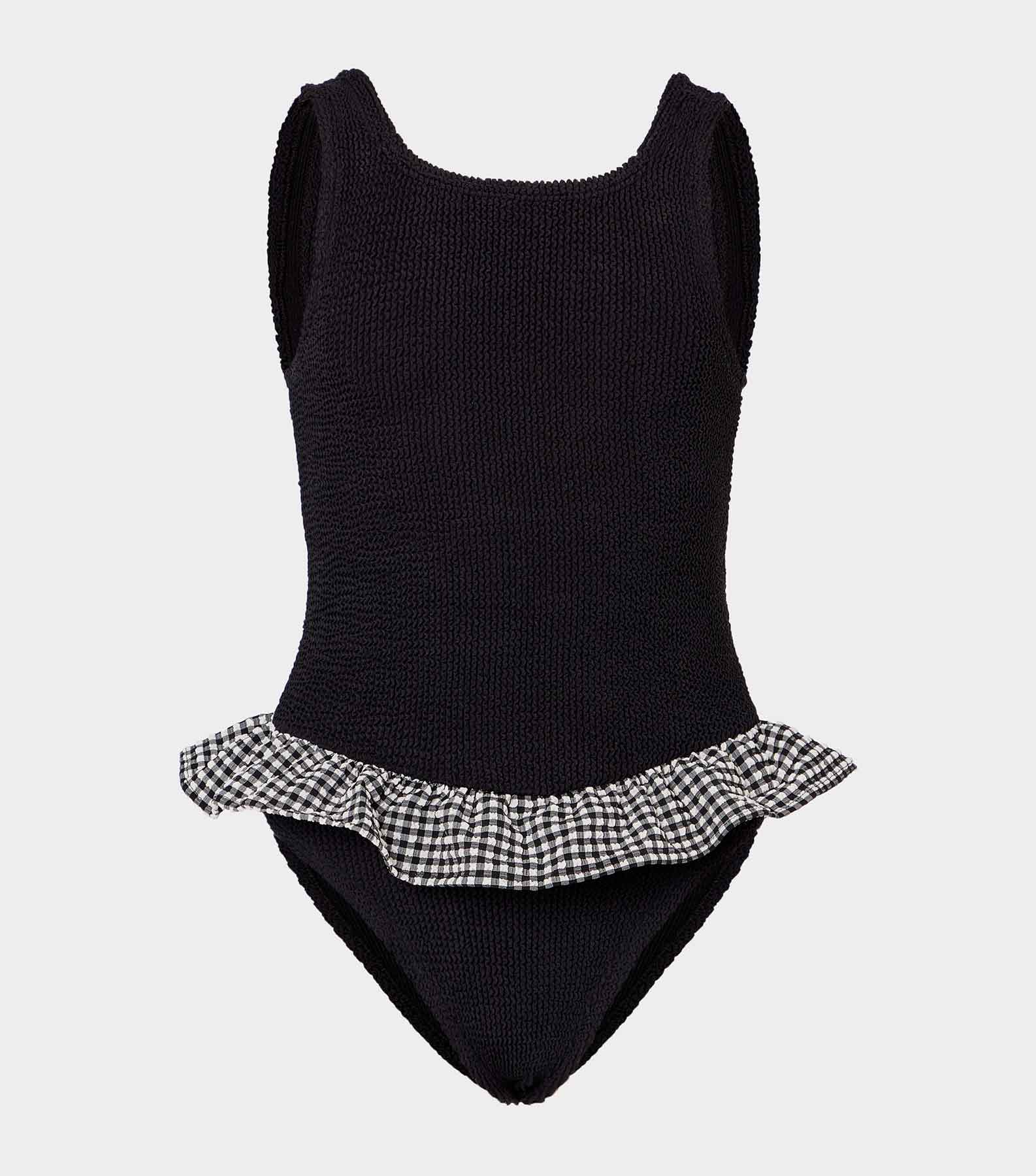 Kids Duo Denise Swim (Ages 7 to 12) - Black Gingham
