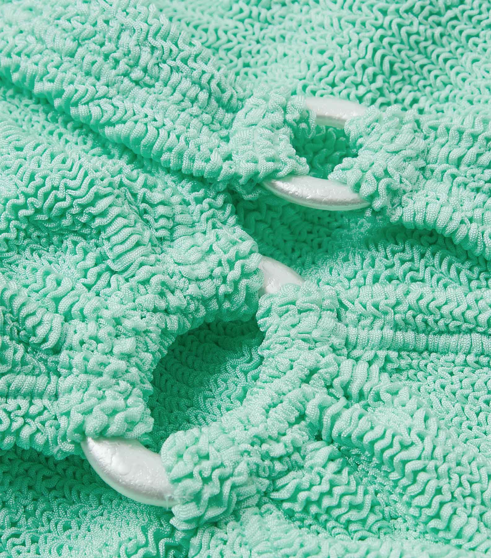 Misty Bikini With Pearly Hoop - Metallic Mint