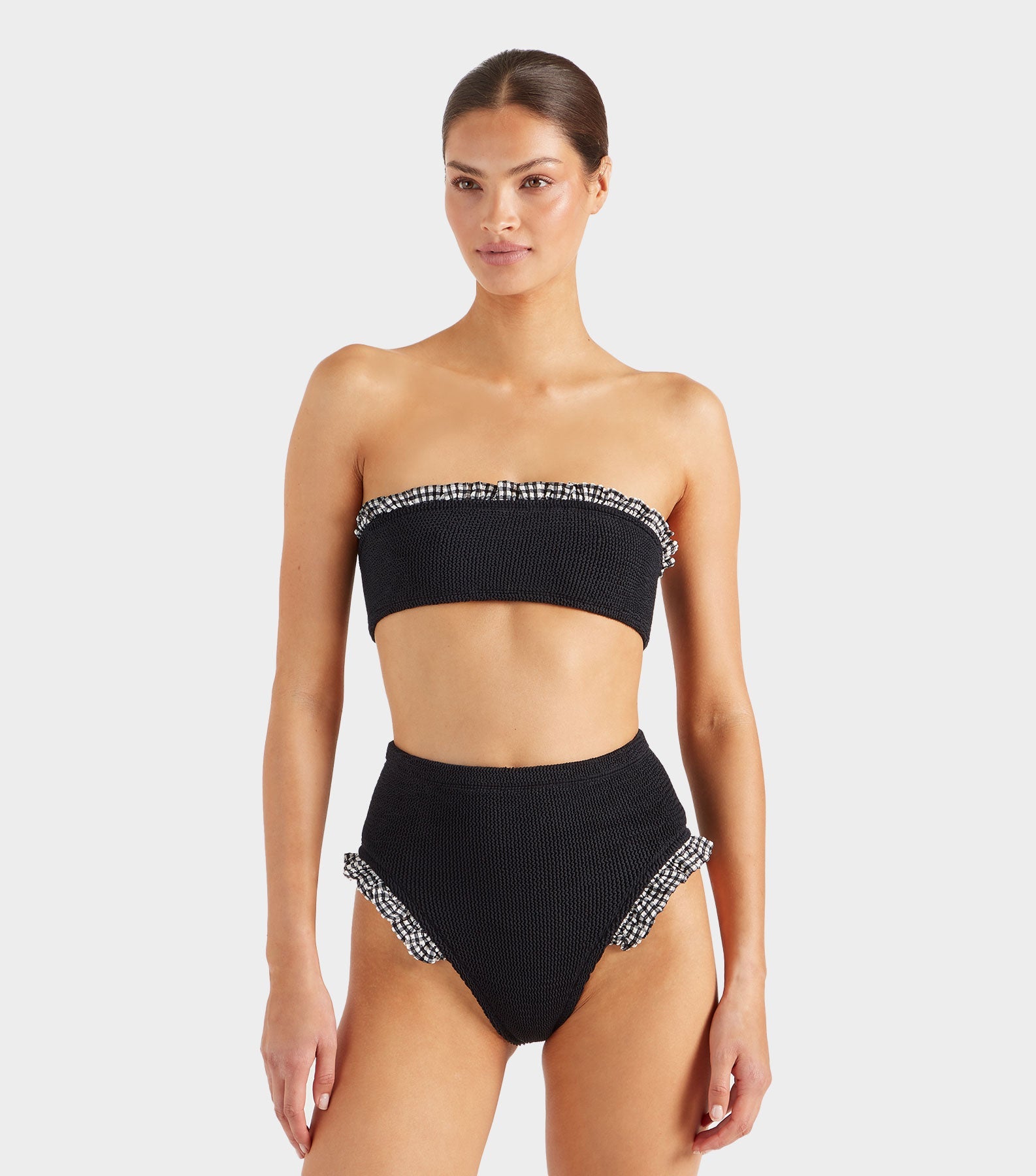 Peggy Bikini - Black Gingham