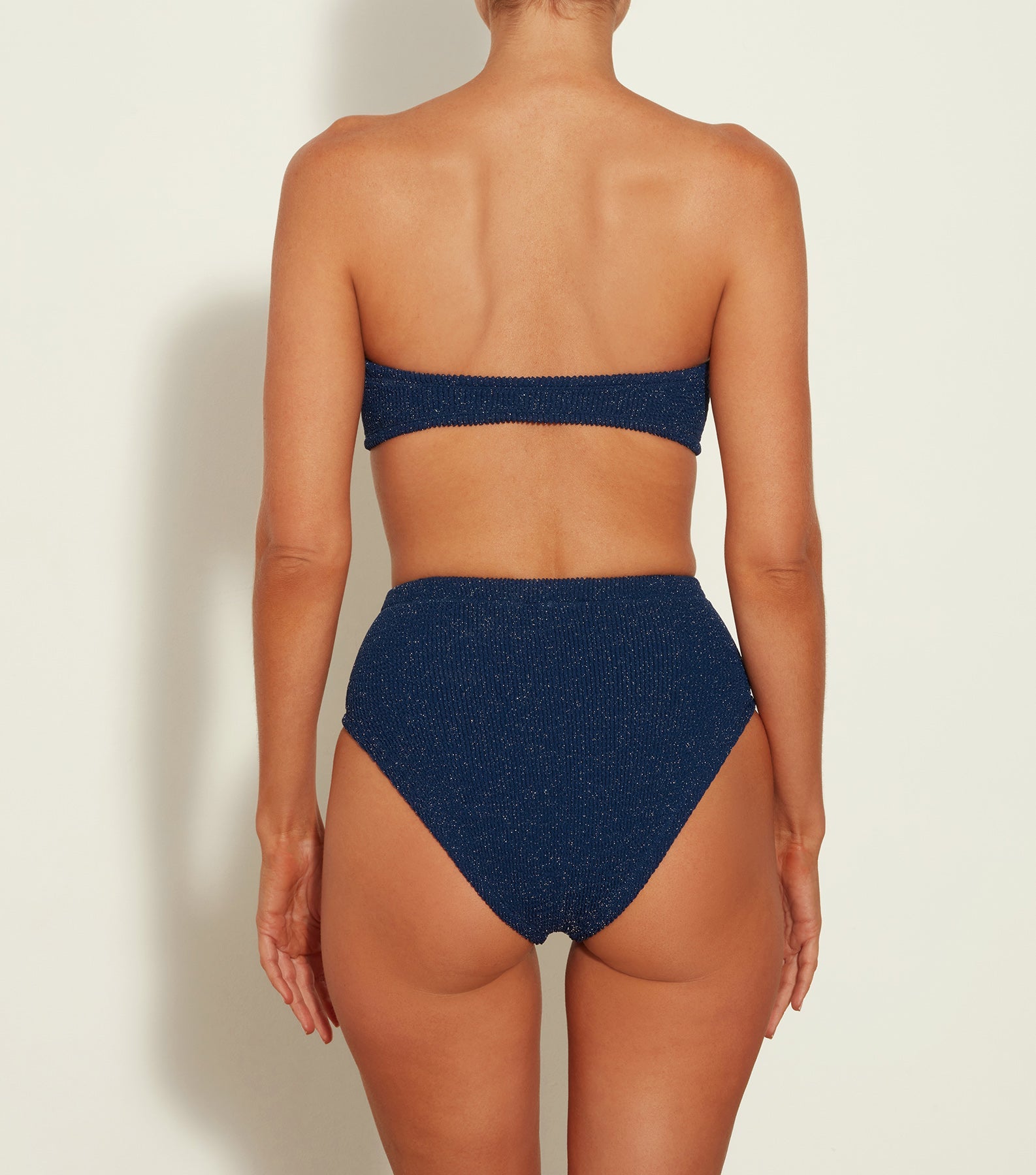 Ruby Bikini Lurex - Navy/Silver