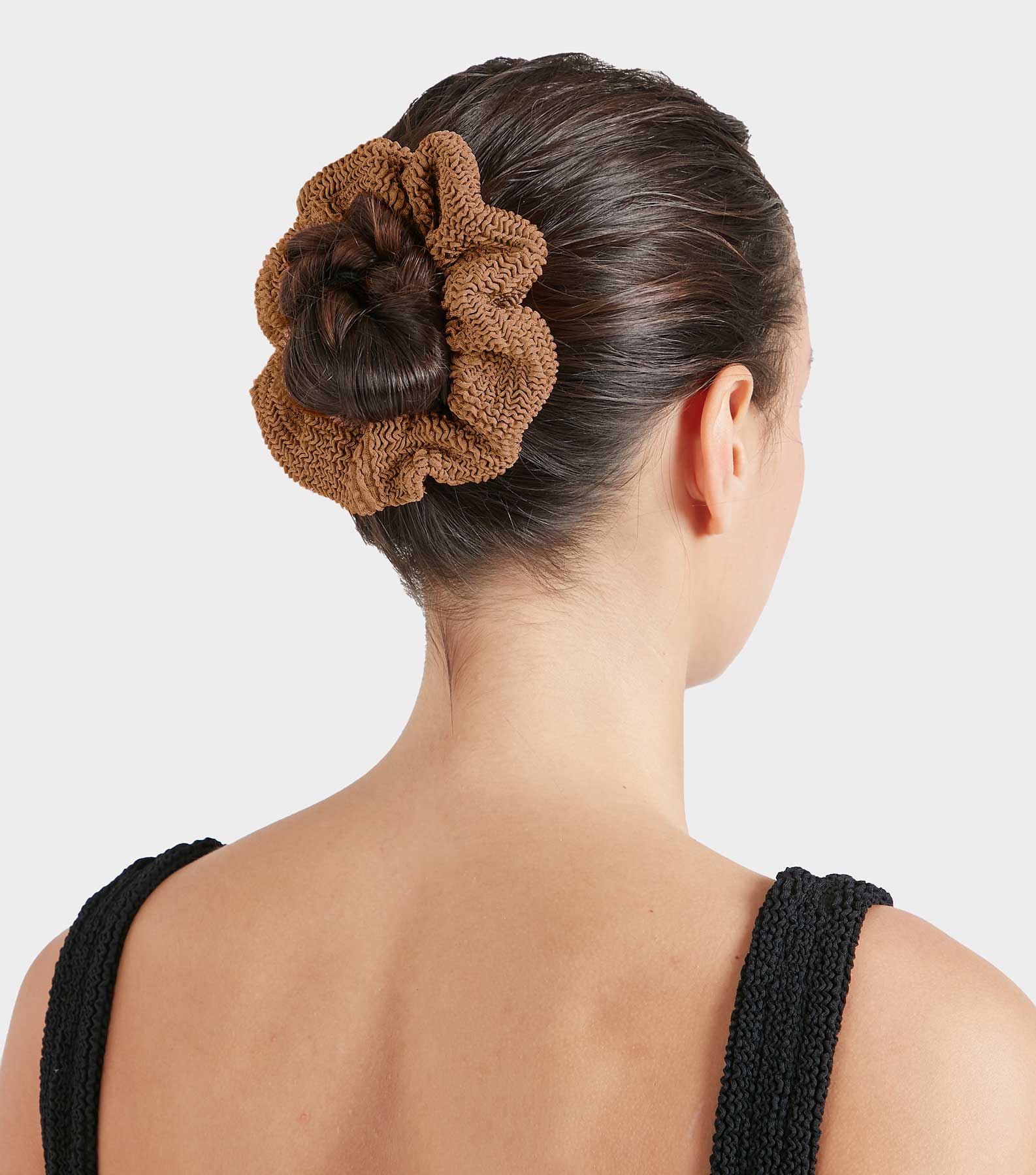 Scrunchie - Metallic Cocoa