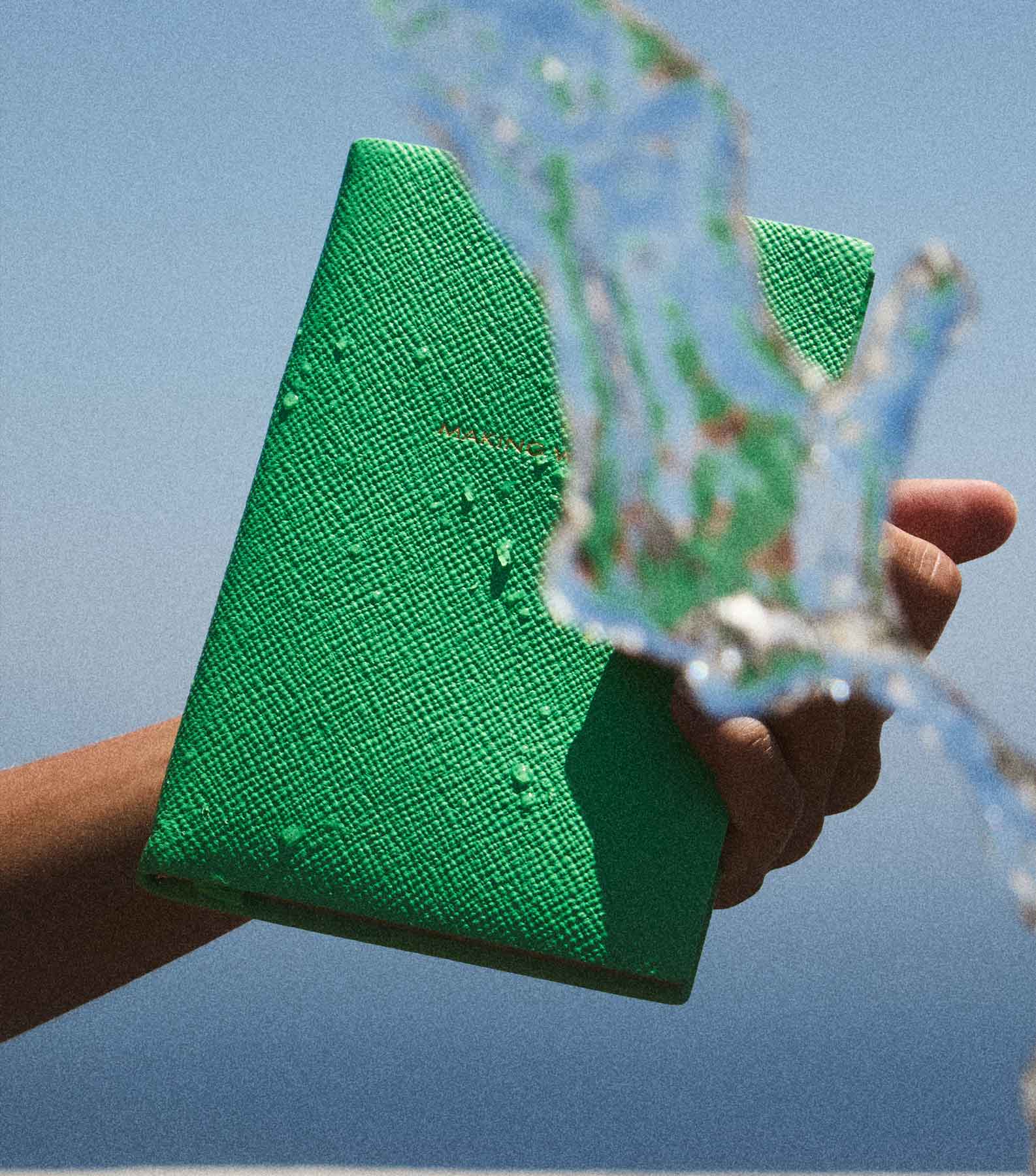 Smythson x Hunza G Chelsea Notebook - Lime