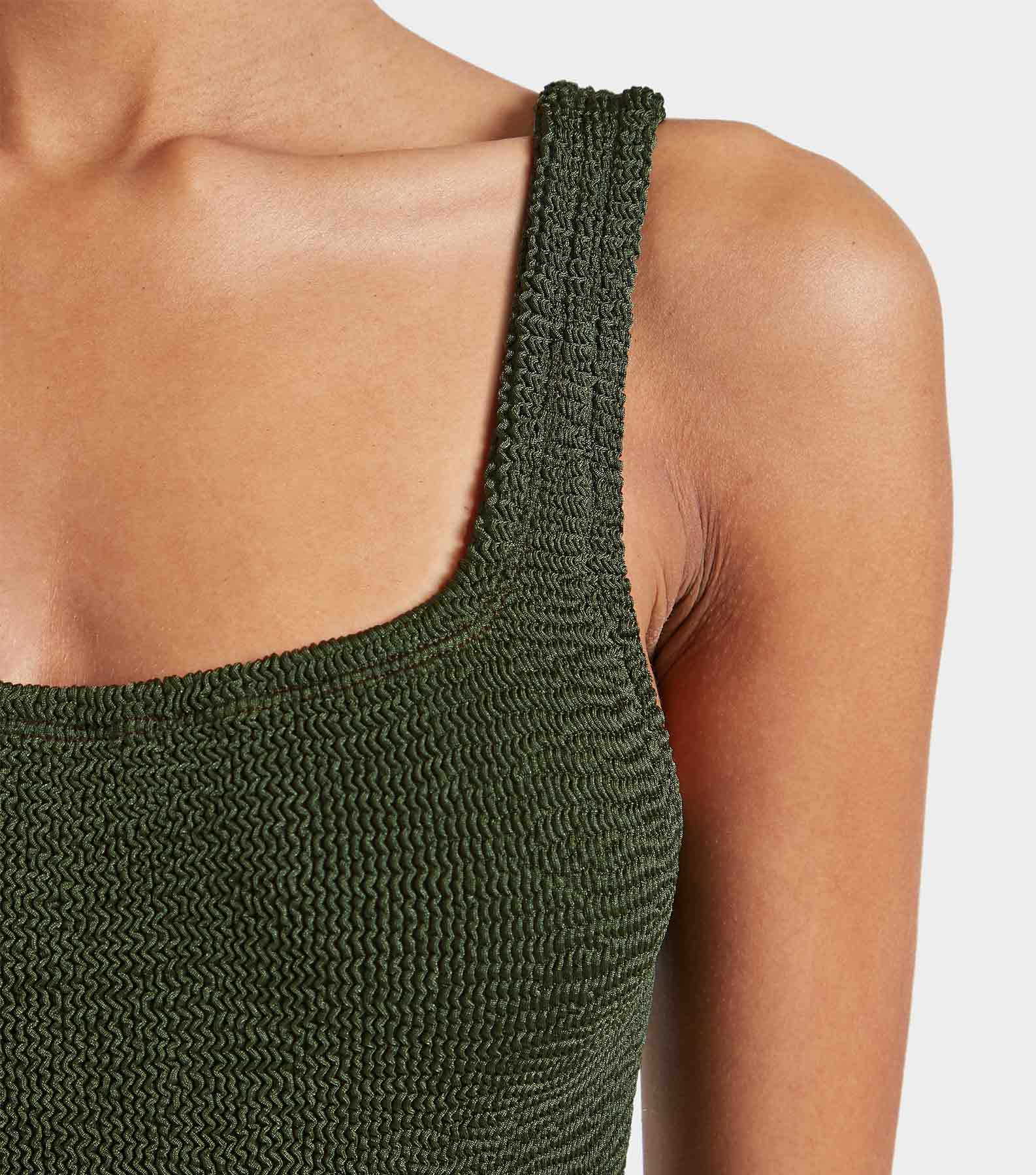 Square Neck Swim - Metallic Khaki