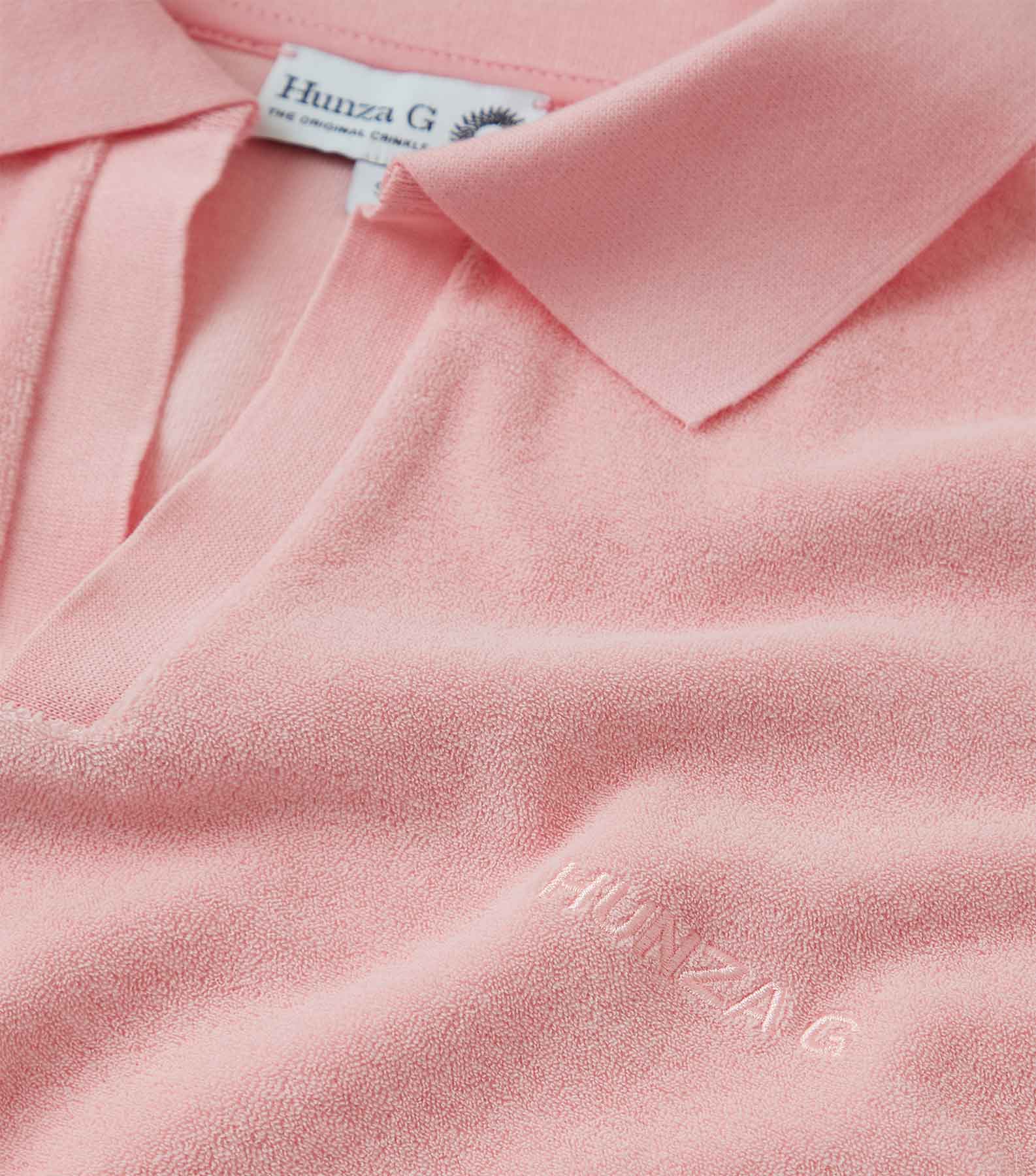 Terry Towelling Polo - Pink