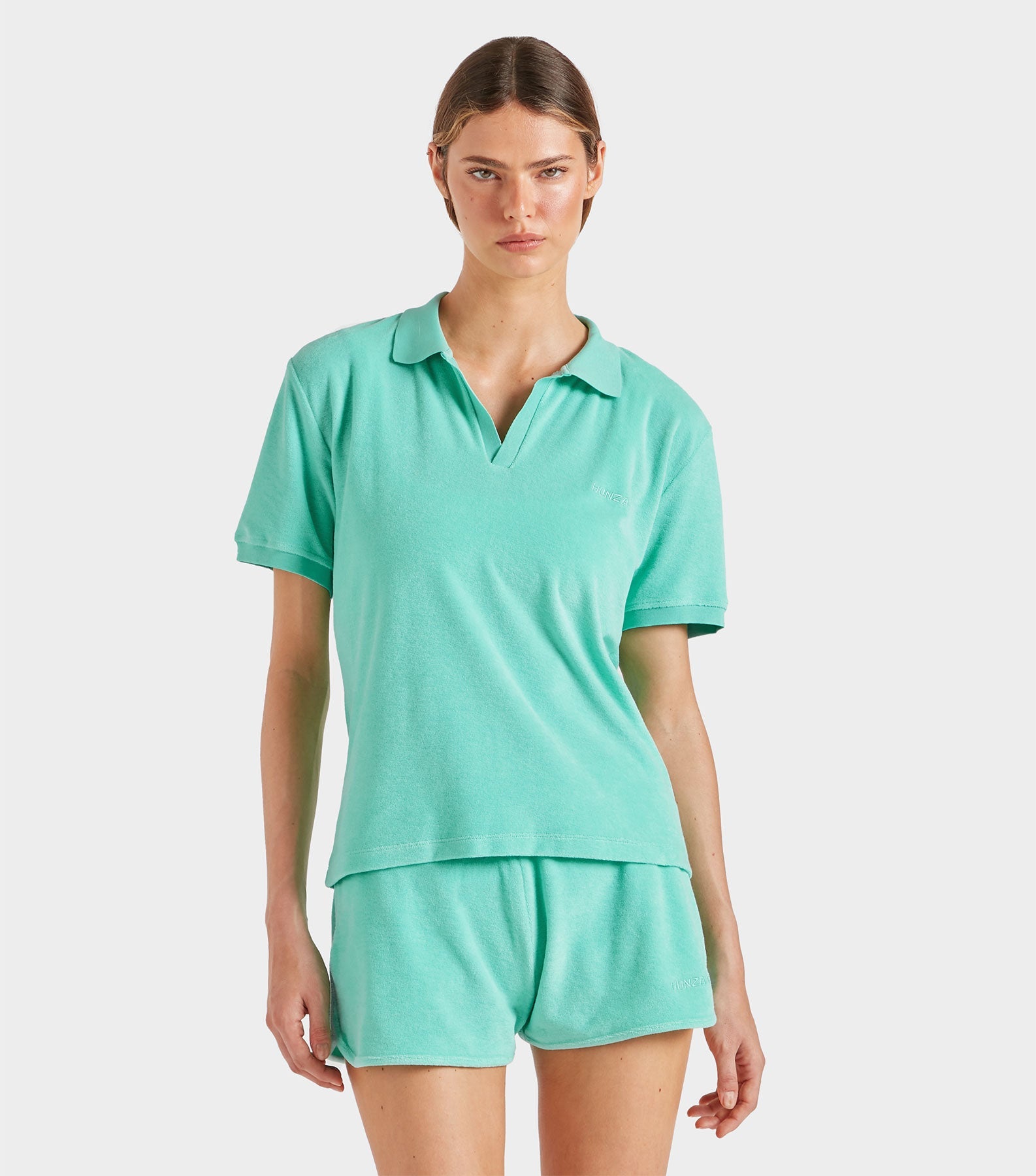 Terry Towelling Polo - Mint